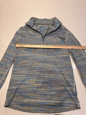 lululemon athletica Blue Heathered Quarter-Zip Pullover